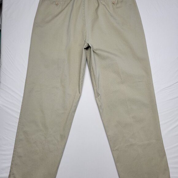 Cherokee Pants Ultimate Khaki Mens 36 x 32 Pleated Front Straight Leg Preppy - Picture 7 of 13
